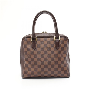 LOUIS VUITTON Brera Handbag N51150 Damier canvas leather Brown Ebene Used Women