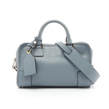 LOEWE Amazonas 23 2way shoulder Handbag 352.30.N71 leather Blue Used Women