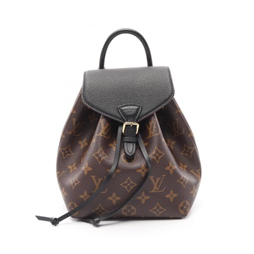 LOUIS VUITTON Montsouris NM BB Backpack M45516 Monogram Brown Black Used Women