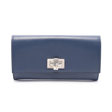 FENDI Peekaboo Bifold purse 8M0427 leather Blue Used Women