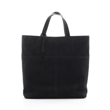 GUCCI Tote Bag 002 2113 0475 Suede leather Black Used