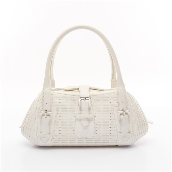 LOEWE Sender Handbag leather White Used Women