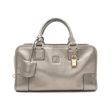 LOEWE Amazona 28 Handbag leather Green Used Women