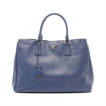 PRADA Tote Hand Bag Saffiano leather Navy Used Women