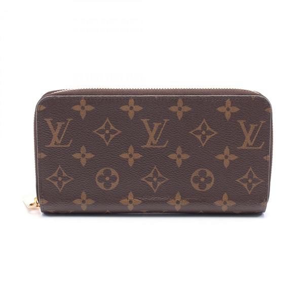LOUIS VUITTON Zippy wallet Around long purse M41896 Monogram Brown coquelicot