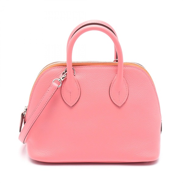HERMES Bolide 1923 Mini Verso Hand crossbody bag B Evercolor Rose d'ete Used SHW