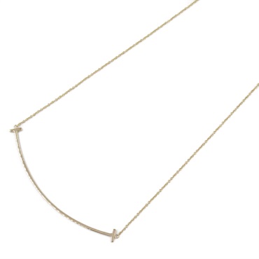 TIFFANY＆CO T Smile Large Necklace 18KPG Pink Rose Gold Used women