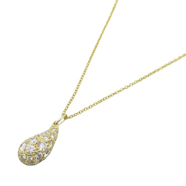 TIFFANY＆CO Teardrop Diamond Necklace Pendant 18KYG Yellow Gold Used women