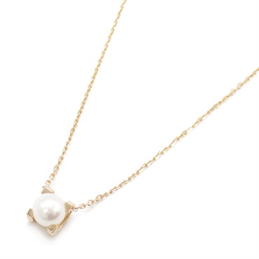 CARTIER C de Cartier Pearl Necklace 18KPG Pink Rose Gold Used women Pendant