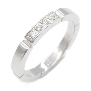 CARTIER MAILLON PANTHERE DIAMOND Ring 18KWG Gold Used women US size 4.5 #48