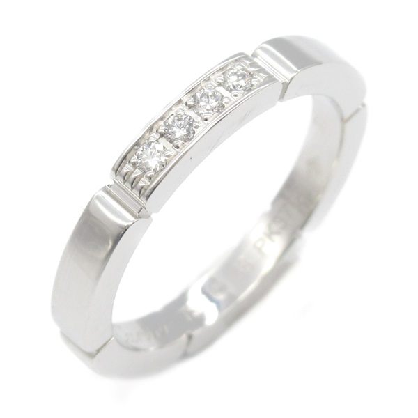 CARTIER MAILLON PANTHERE DIAMOND Ring 18KWG Gold Used women US size 4.5 #48