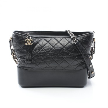 CHANEL Gabriel de Chanel large Hobo Shoulder Bag A93824 leather Black Used Women