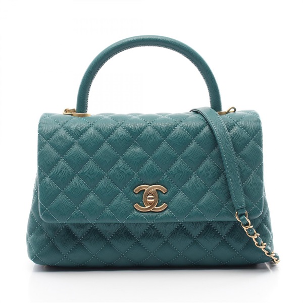 CHANEL Coco 29 Top Handle Flap Matelasse Hand crossbody bag A92991 leather GHW