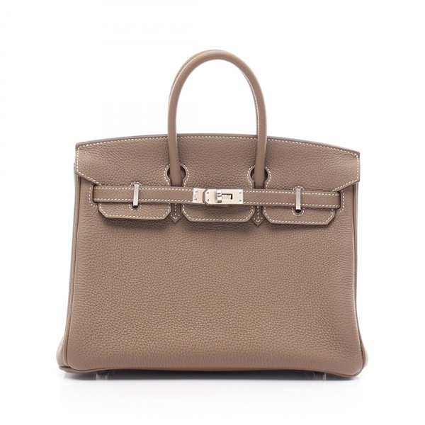 HERMES Birkin 25 Hand bag Z 041344CK Togo leather Etoupe Used SHW