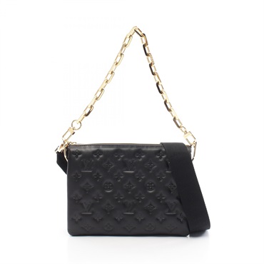 LOUIS VUITTON Coussin PM chain Shoulder Bag M57790 Monogram leather Noir used LV