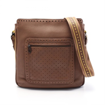 BOTTEGA VENETA Crossbody Shoulder Bag leather Brown Used Women