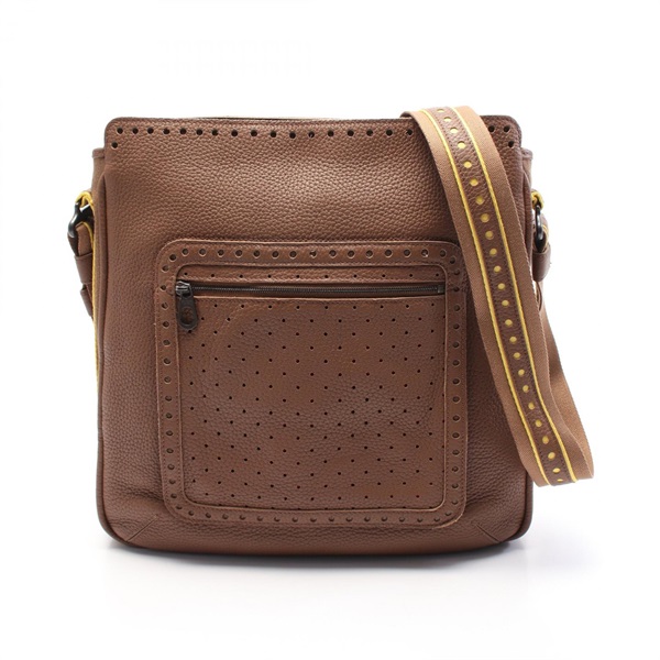 BOTTEGA VENETA Crossbody Shoulder Bag leather Brown Used Women