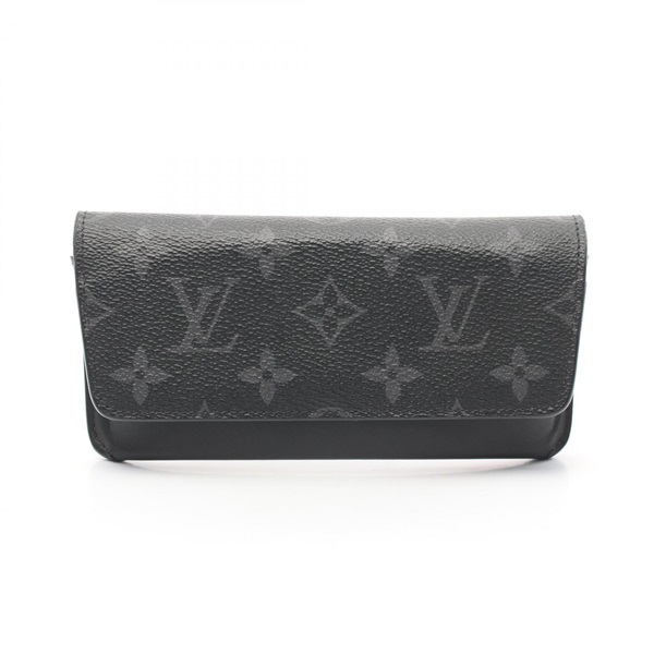 LOUIS VUITTON Etui Lunette Woody Glass cases GI0296 Monogram eclipse Black Used