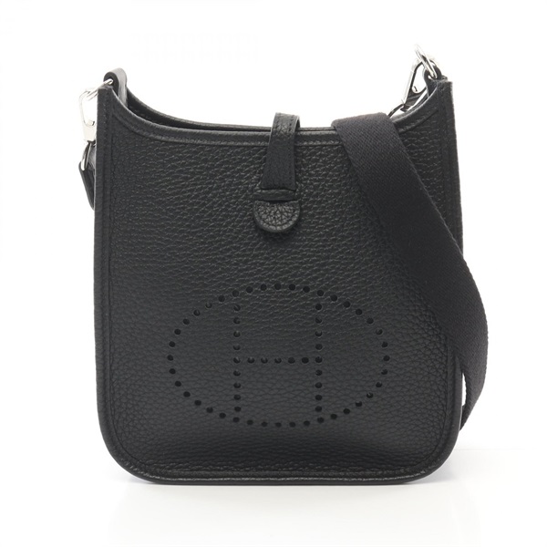 HERMES Evelyne TPM Shoulder crossbody Bag B Taurillon Clemence Black Used SHW