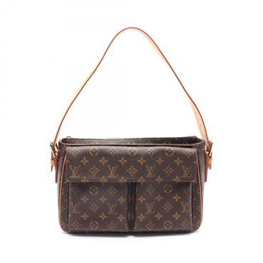 LOUIS VUITTON Vivasite GM Shoulder Bag M51163 Monogram leather Brown Used LV