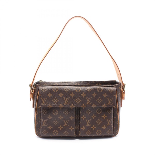 LOUIS VUITTON Vivasite GM Shoulder Bag M51163 Monogram leather Brown Used LV