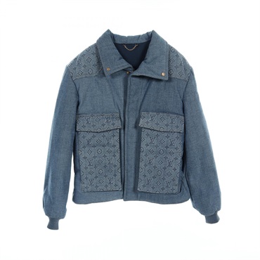 LOUIS VUITTON Monogram Padded Denim Jacket blouson RM231M SU0 HOB11E cotton Blue
