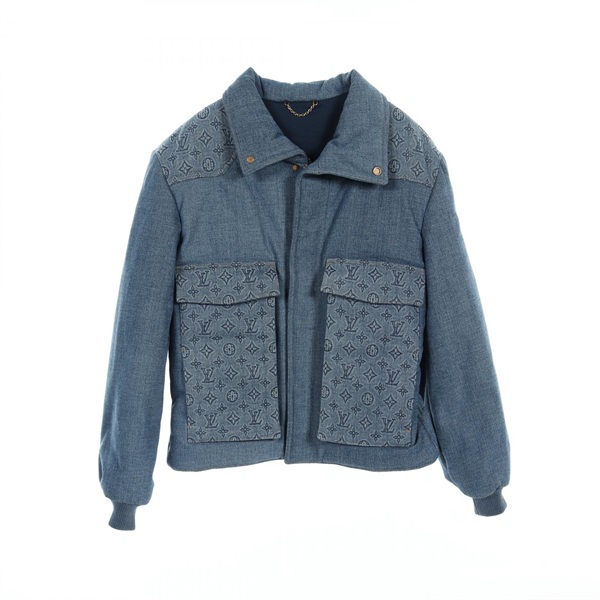 LOUIS VUITTON Monogram Padded Denim Jacket blouson RM231M SU0 HOB11E cotton Blue