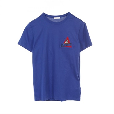 MONCLER T-shirt F10918C743108390Y Cotton Blue #S Used Mens