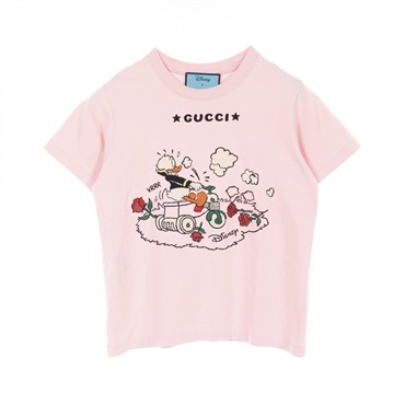 GUCCI DISNEY T-shirt short sleeves XS size 580762 cotton Pink Multicolor Used