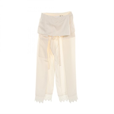 LOEWE PAULA'S IBIZA Pants Silk White Size 34 Used Women