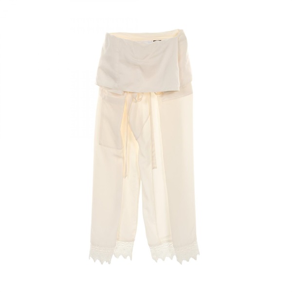 LOEWE PAULA'S IBIZA Pants Silk White Size 34 Used Women