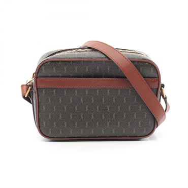 SAINT LAURENT Monogram Camera Shoulder Bag 669957 canvas leather Brown Used