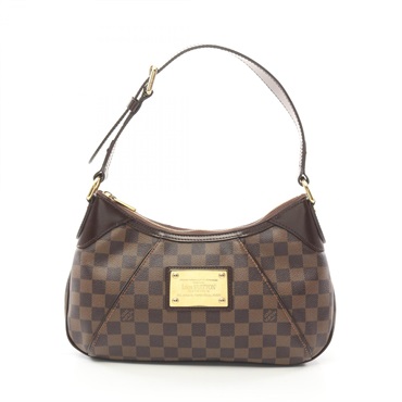 LOUIS VUITTON Thames PM Shoulder Bag N48180 Damier leather Brown Ebene Used