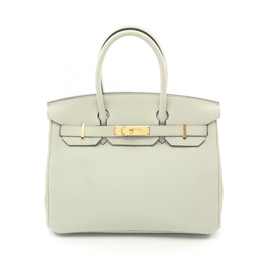 HERMES Birkin 30 Greenev Handbag Togo leather Green Used Women