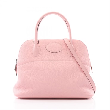 HERMES Bolide 31 Verso Hand shoulder bag U Taurillon Clemence Rose sakura nata