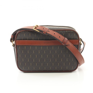 SAINT LAURENT Monogram Camera Shoulder Bag 669957 canvas leather Brown Used