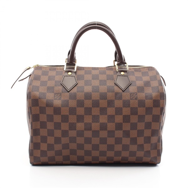 LOUIS VUITTON Speedy 30 Hand bag N41531 Damier canvas leather ebene Used