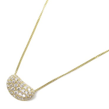JEWELRY Diamond Necklace 35.5/39.5cm Pendant 18KYG Yellow Gold Used Women