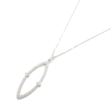 JEWELRY Diamond Necklace Pendant 45cm 18KWG White Gold Used Women