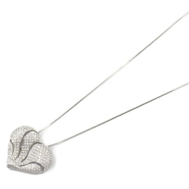 JEWELRY Diamond Necklace Pendant 18KWG White Gold Used women