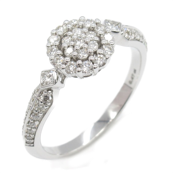 JEWELRY Diamond Ring 18KWG White Gold Used women US size 5.75