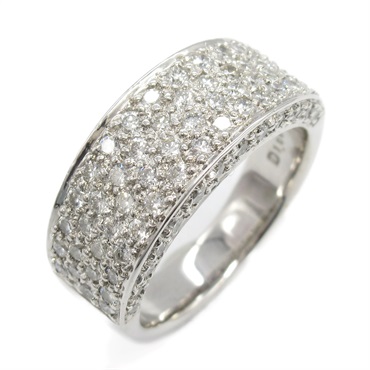 JEWELRY Diamond Ring 18KWG White Gold Used women US size 5.5