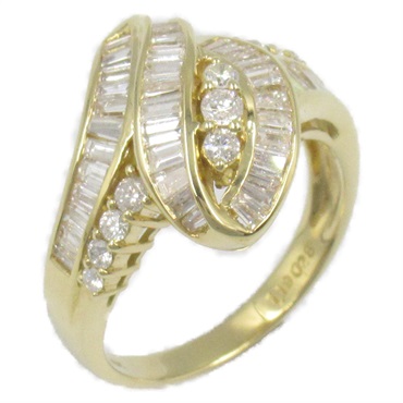 JEWELRY Diamond Ring 18K Gold Used women US size 6.5