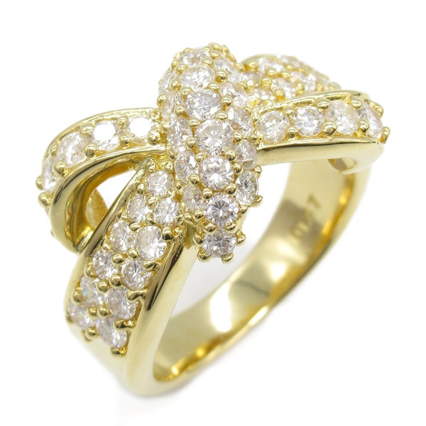 JEWELRY Diamond Ring 18KYG Yellow Gold Used women US size 6
