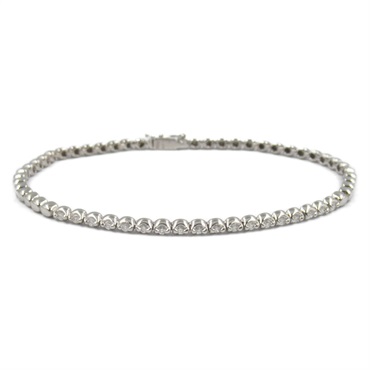 JEWELRY Diamond Bracelet 18KWG White Gold Clear Used Women