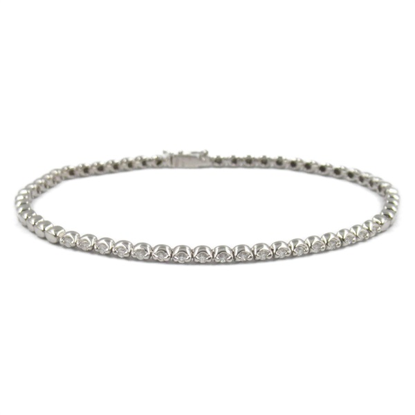 JEWELRY Diamond Bracelet 18KWG White Gold Clear Used Women