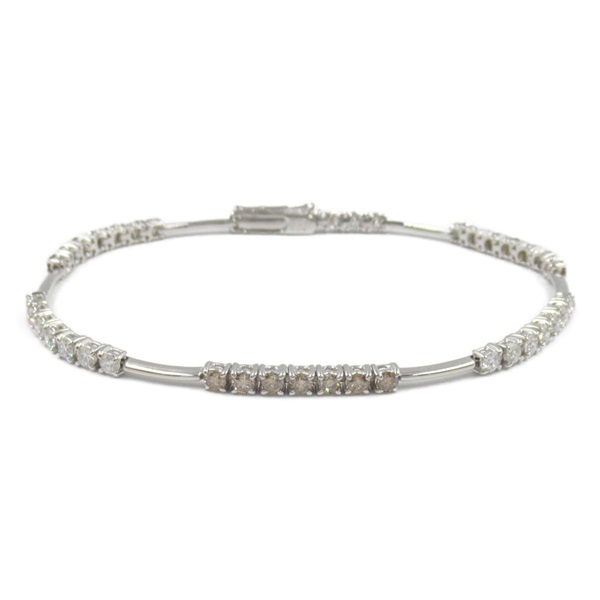 JEWELRY Diamond Bracelet 18KWG White Gold Brown Used Women