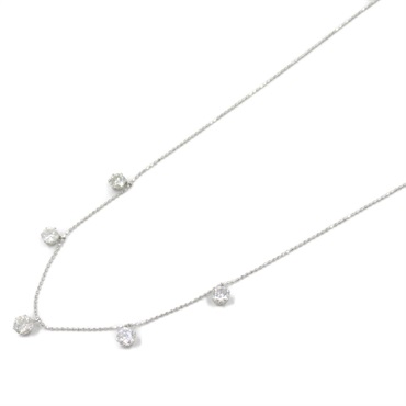 JEWELRY Diamond Necklace Pendant 45.5cm Pt850 Platinum Clear Used Women