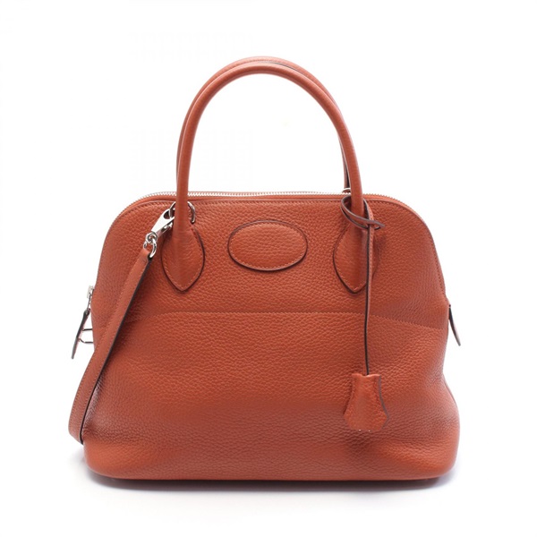 HERMES Bolide31 2way shoudler Handbag Clemence leather Brown Used X SHW women