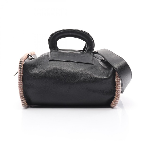 CHANEL 2008-2009 Punched Leather Handbag/Shoulder Bag 2Way